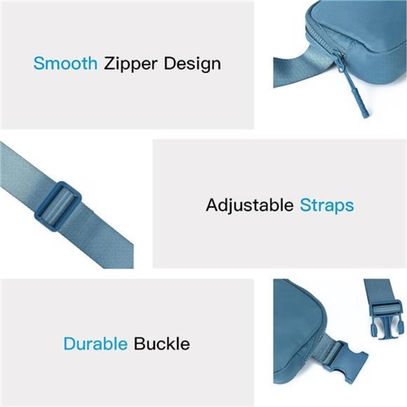 Belt Bag for Women Men Blue - Picture 5 of 6